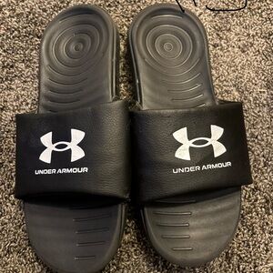 Under Armour Black Slide Sandals with Logo